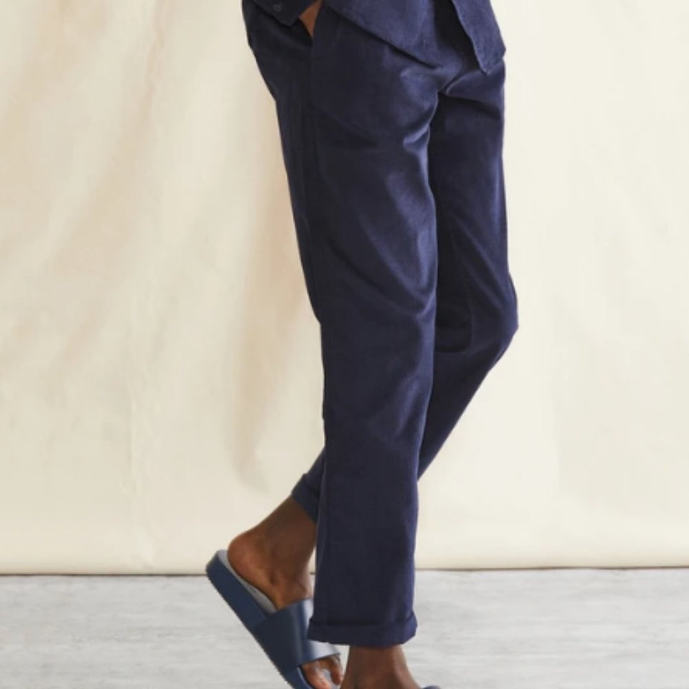 Onia Corduroy Pull On Pants in Navy Blue Size XXL NWT